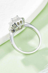 Thumbnail for Adored 1 Carat Moissanite 925 Sterling Silver Side Stone Ring