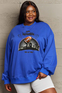 Thumbnail for Simply Love Full Size HAPPY HALLOWEEN Graphic Sweatshirt - SIZES S THRU 3XL - T - 6 COLORS -