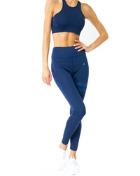 Thumbnail for Savoy - Ashton Set - Sports Bra & Leggings - Navy Blue - 1 COLOR -