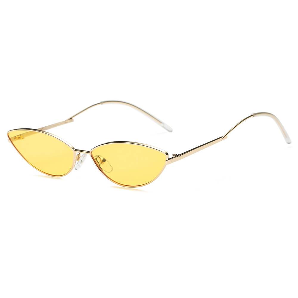 Flint | Small True Retro Vintage Slim Metal Sunglasses - 4 COLORS -