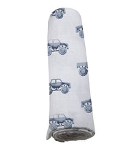 Thumbnail for Newcastle - Indigo Monster Trucks Cotton Swaddle -