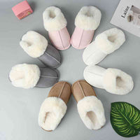 Thumbnail for Faux Suede Center Seam Slippers - T - 5 COLORS -