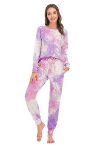 Thumbnail for Tie-Dye Top and Pants Lounge Set - 2 PCS. - T - 2 COLORS -