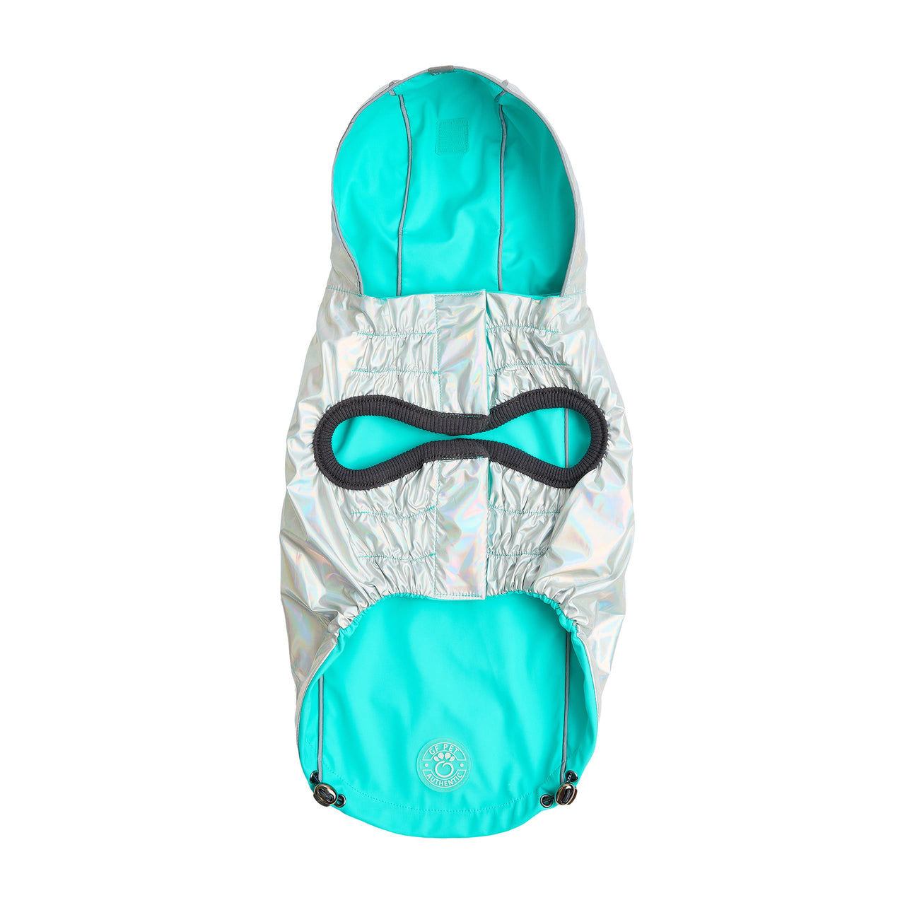 Reversible Raincoat - Neon Aqua With Iridescent - 9 SIZES - 1 COLOR -