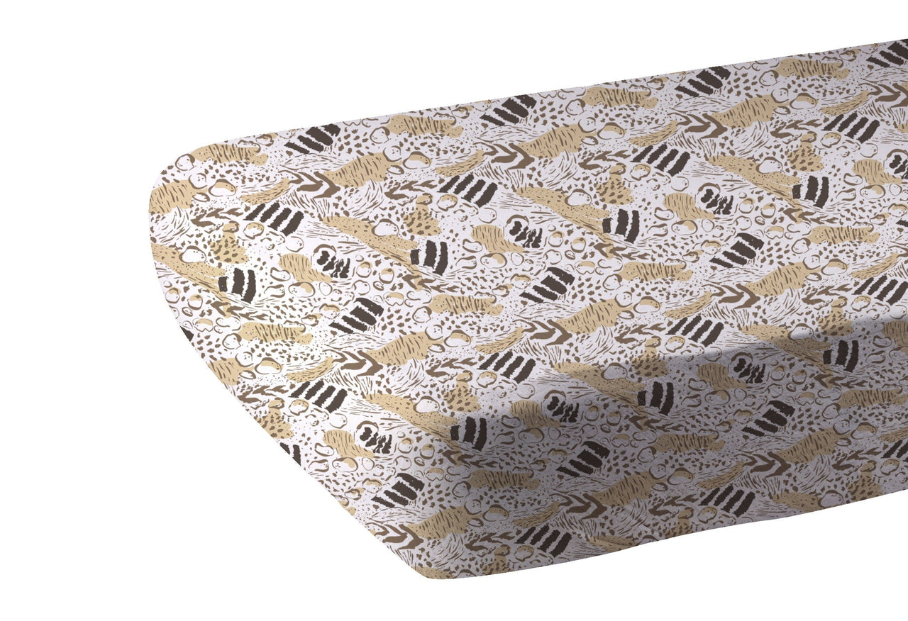 Newcastle - Animal Print Bamboo Muslin Crib Sheet -