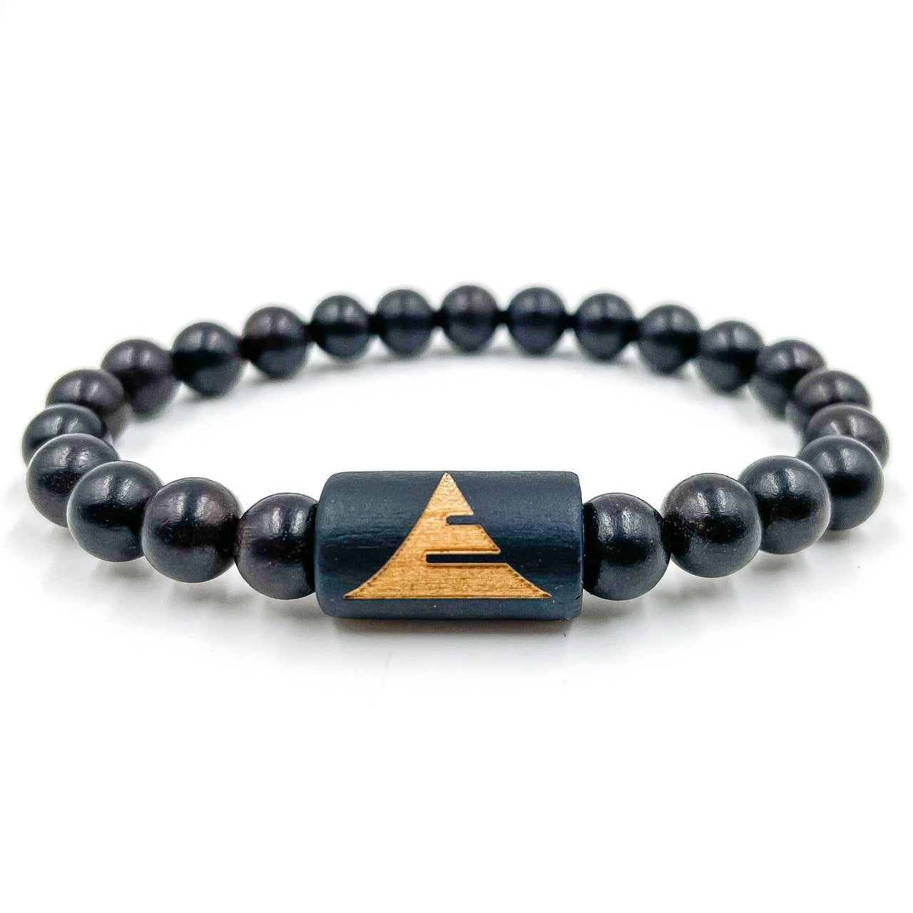 Solid - Ebony Blackwood Mala Beaded Bracelet -