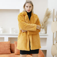 Thumbnail for Sharon Tatem - Faux Fur Coat - Elegant Fluffy Thick Warm Artificial Fur Coat - 8 COLORS -