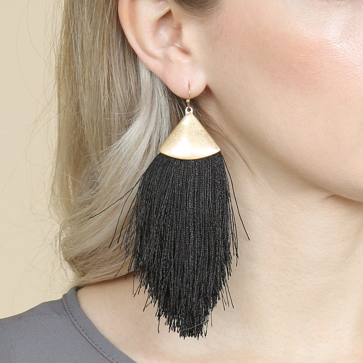 Oversized Tassel Drop Earrings - 18 COLORS -