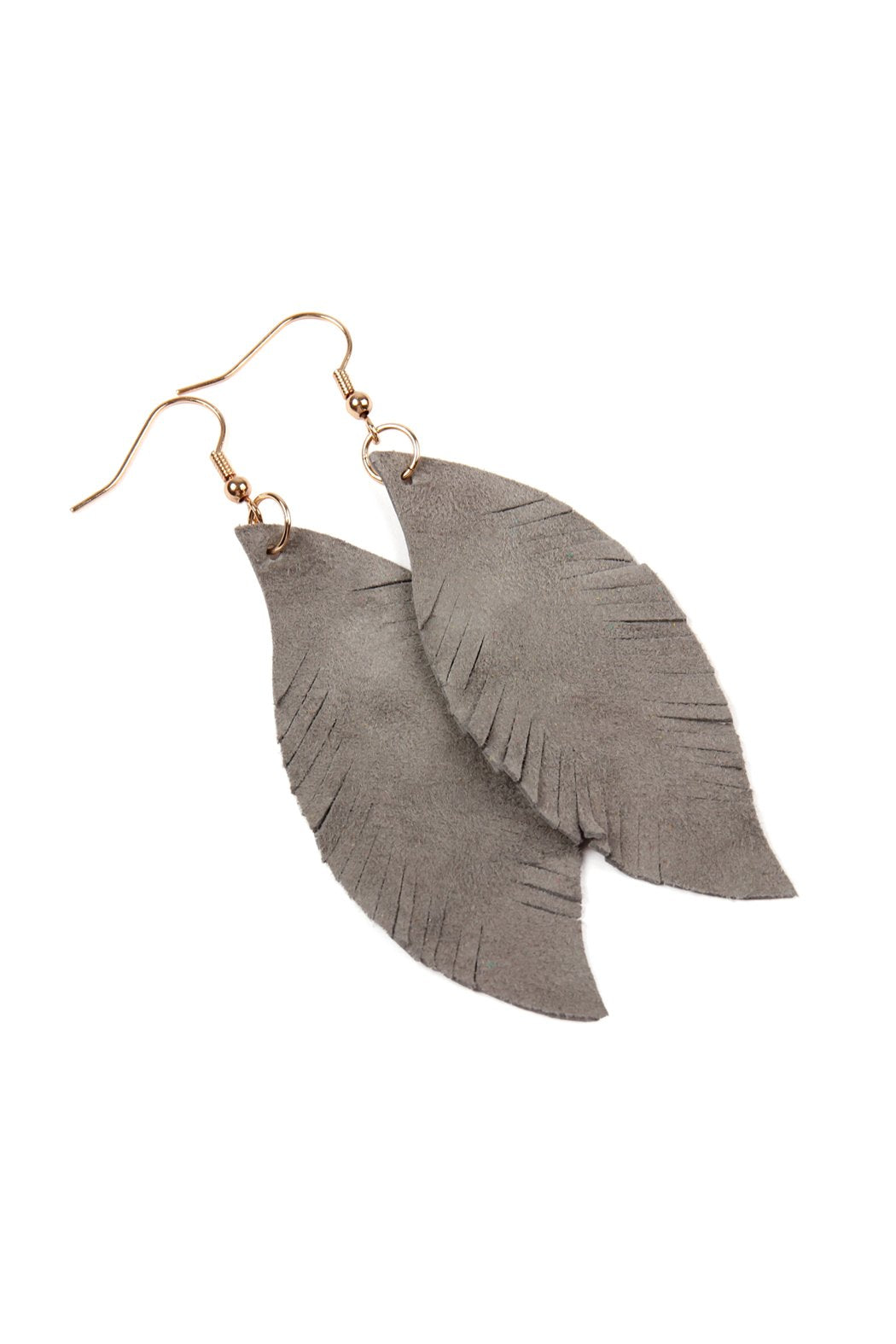 Fringe Suede Leather Earrings - 13 COLORS -