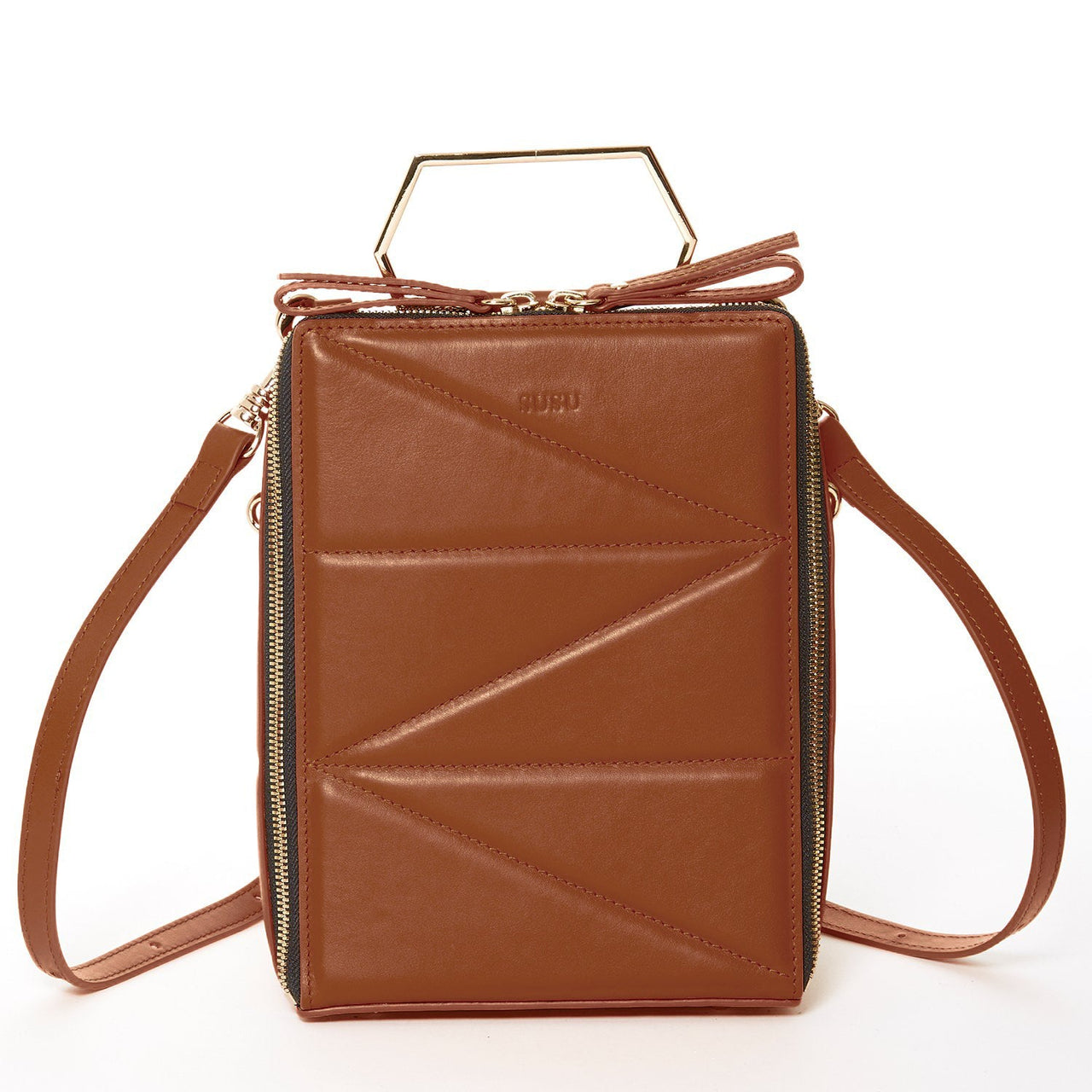 Heidi Brown Leather Backpack Purse -