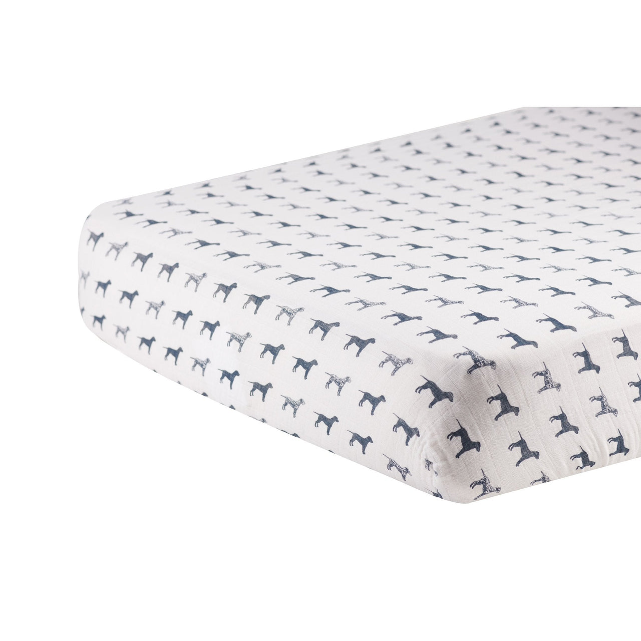 Newcastle - Dalmatian Cotton Muslin Crib Sheet -