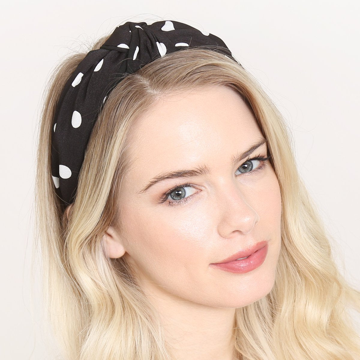 Riah Fashion - Polka Dots Tied Hair Band - 6 COLORS