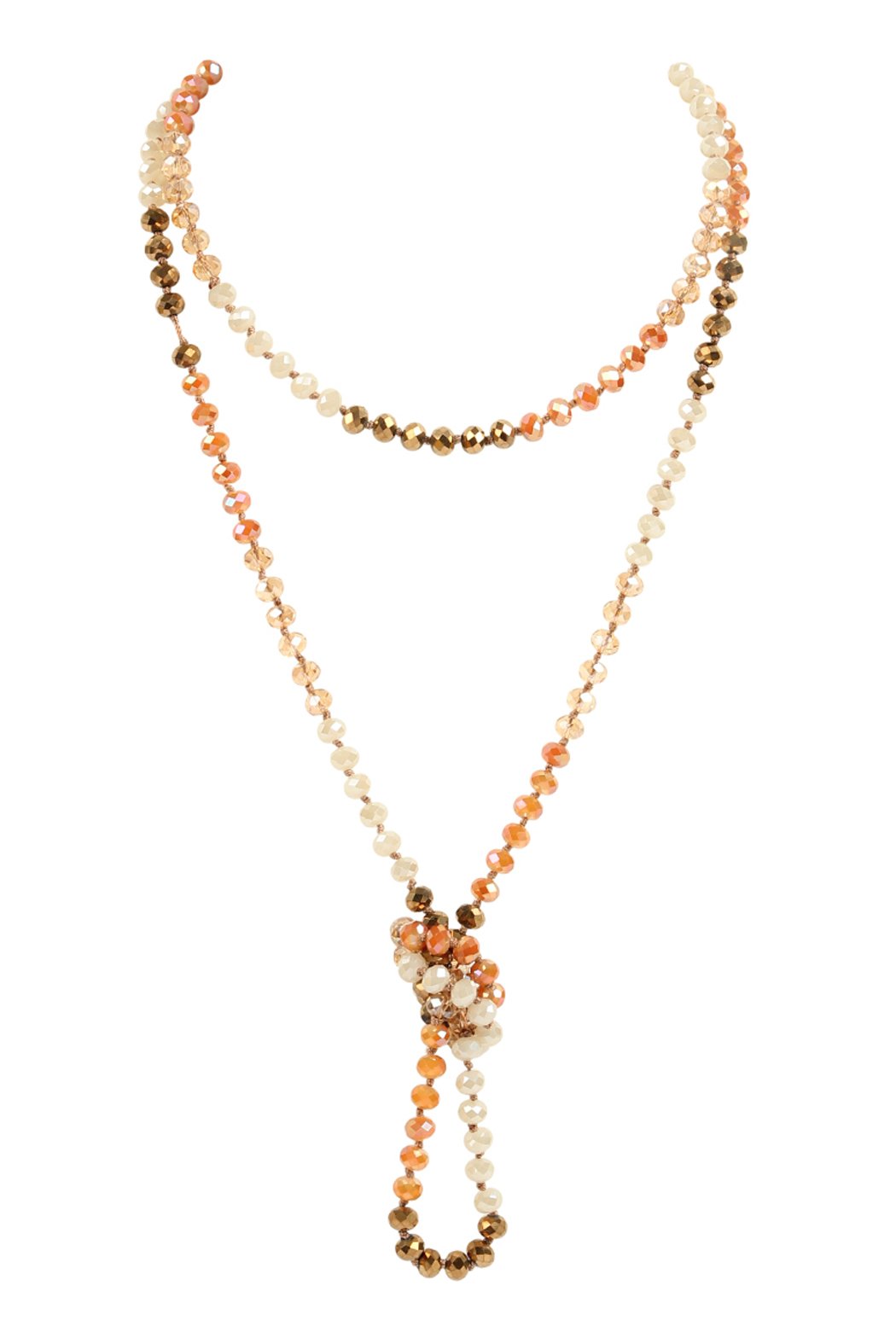 Riah Fashion - Multi Tone Glass Beads Necklace - 14 COLORS -