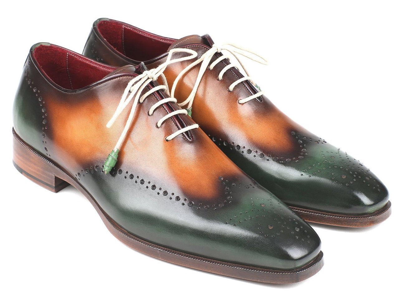 Paul Parkman - Green & Camel Wingtip Oxfords -