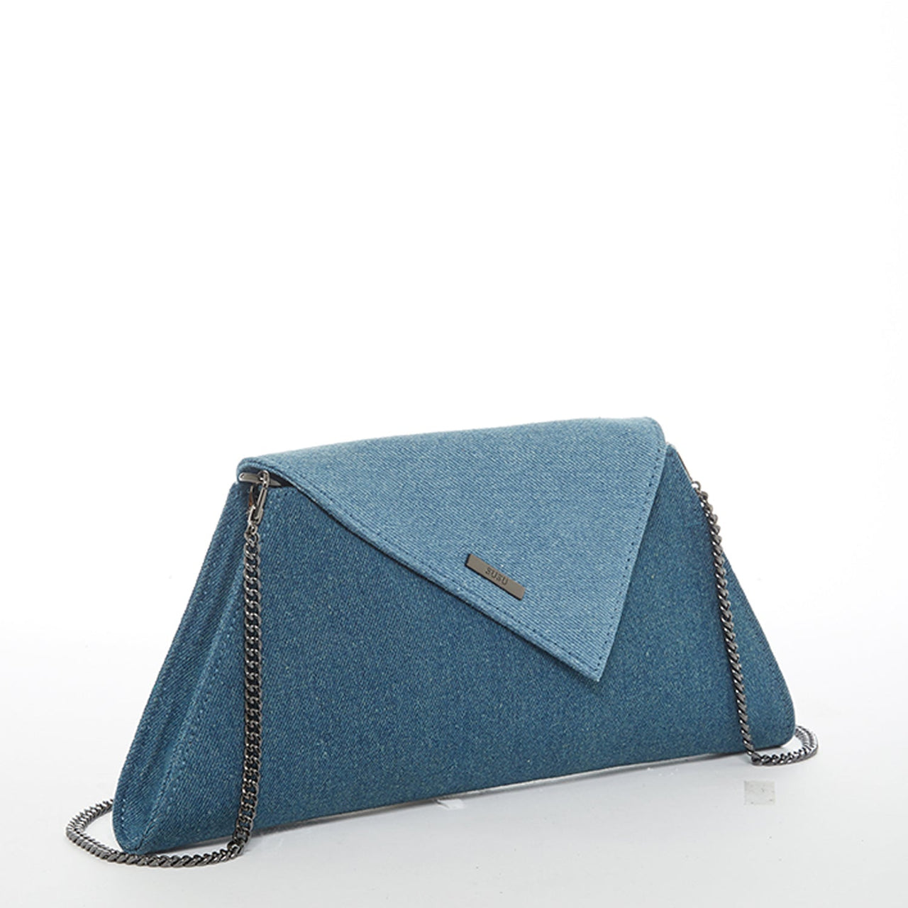 Angelica Denim Clutch Two Tone -