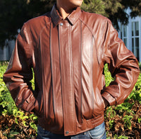 Thumbnail for MJ room - Theo - Leather  Jacket  for Men - Leather Genuine - 1 COLOR -