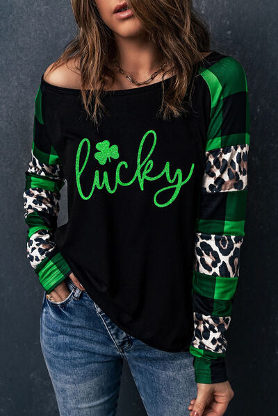 LUCKY Plaid Long Sleeve T-Shirt - T - 1 COLOR -