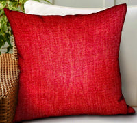 Thumbnail for Scarlet Zest Red Solid Luxury Outdoor/Indoor Throw Pillow - 6 SIZES -