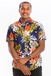 Thumbnail for WEIV - Digital Print Hawaiian Short Sleeve Shirt -