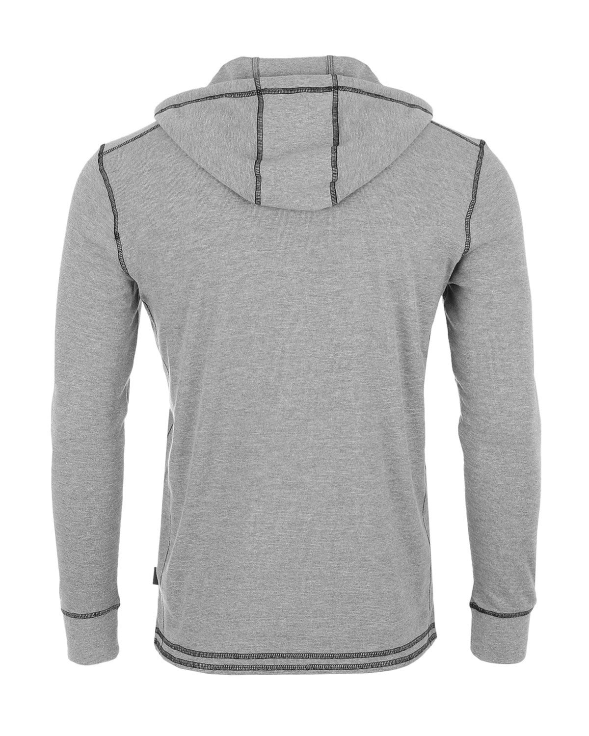 Men's Thermal Long Sleeve Lightweight Fashion Hooded Henley - 1 COLOR