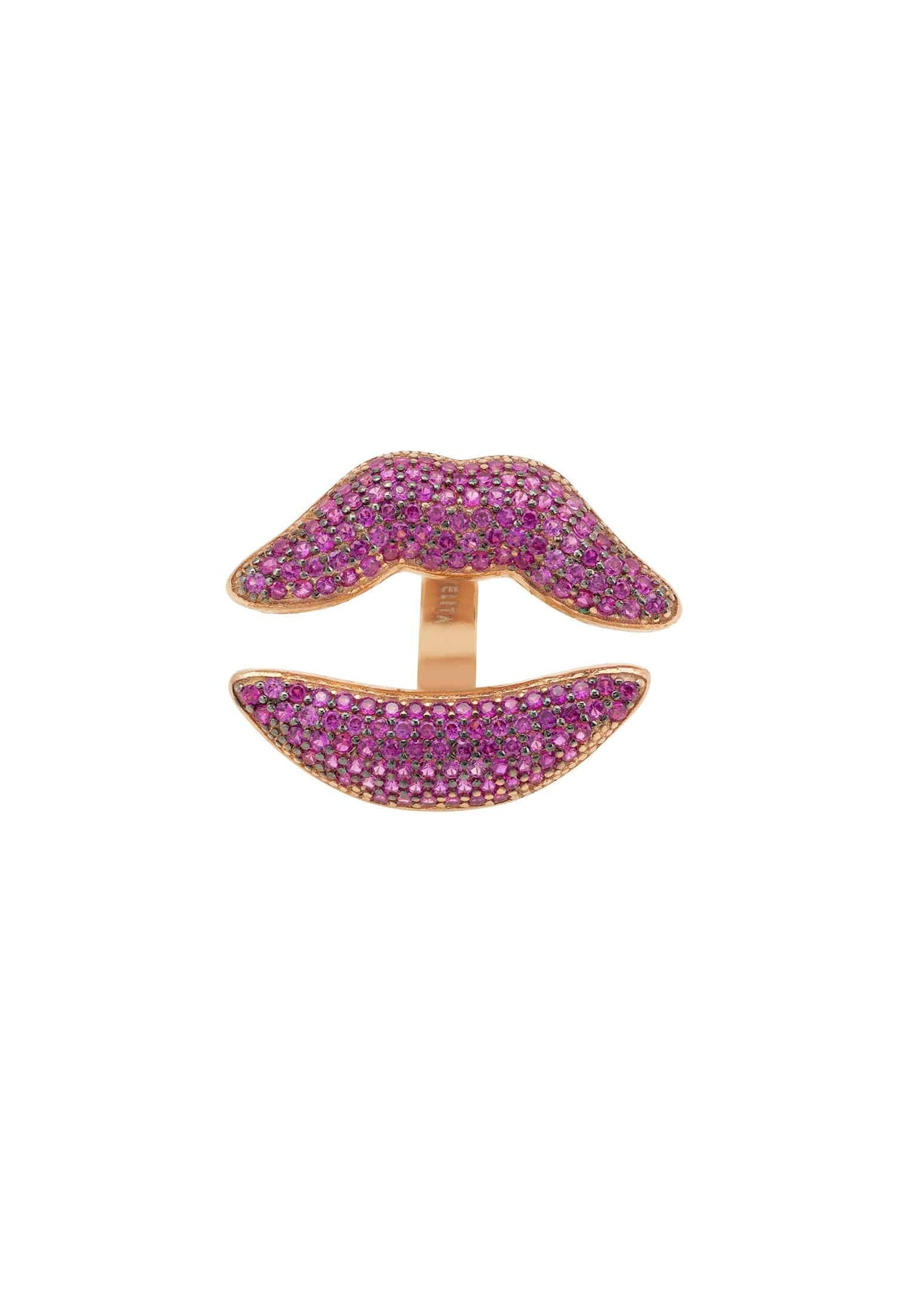 LATELITA - Kiss Me Lips Ring Rosegold - 1 SIZE FIT -