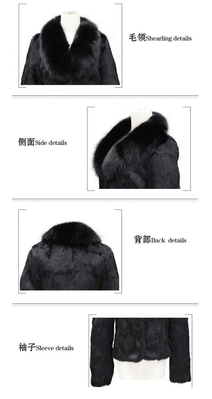 Sharon Tatem - Women Furry Short Faux Fox Fur Collar Jacket Overcoat - 7 COLORS -