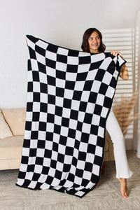 Thumbnail for Cuddley Checkered Decorative Throw Blanket - T - 6 COLORS -