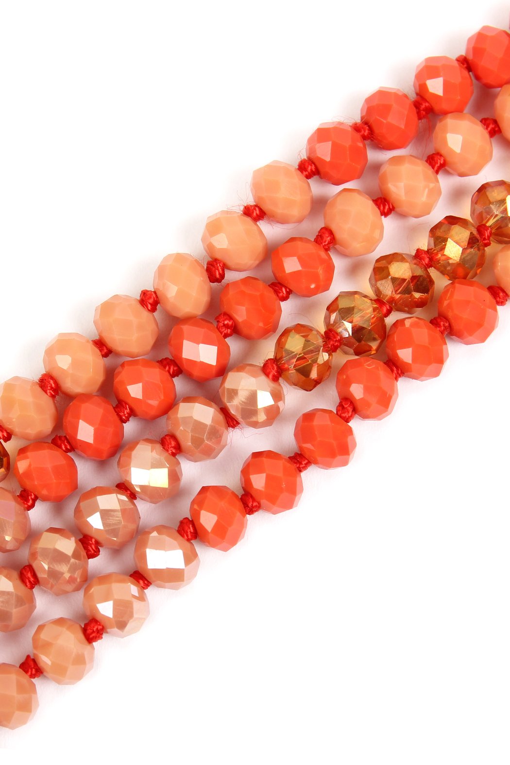 Riah Fashion - Multi Tone Glass Beads Necklace - 14 COLORS -