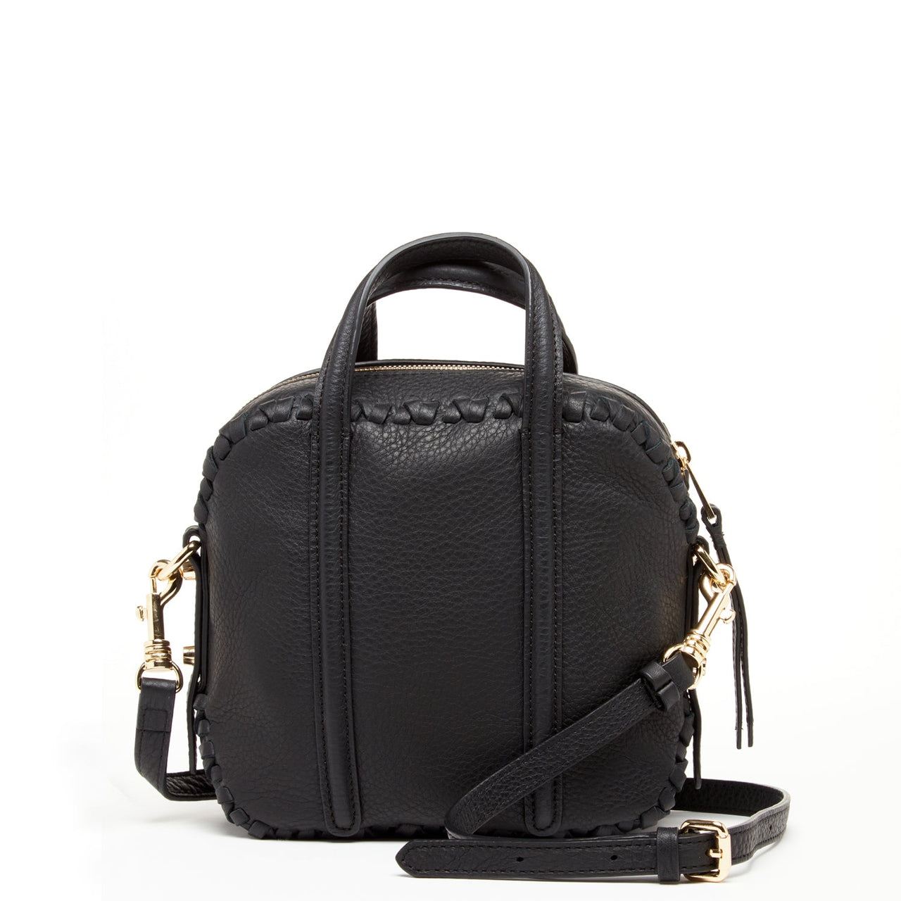 Evelyn Black Leather Crossbody Bag -