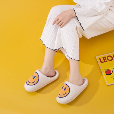 Melody Smiley Face Slippers - T - 1 COLOR -