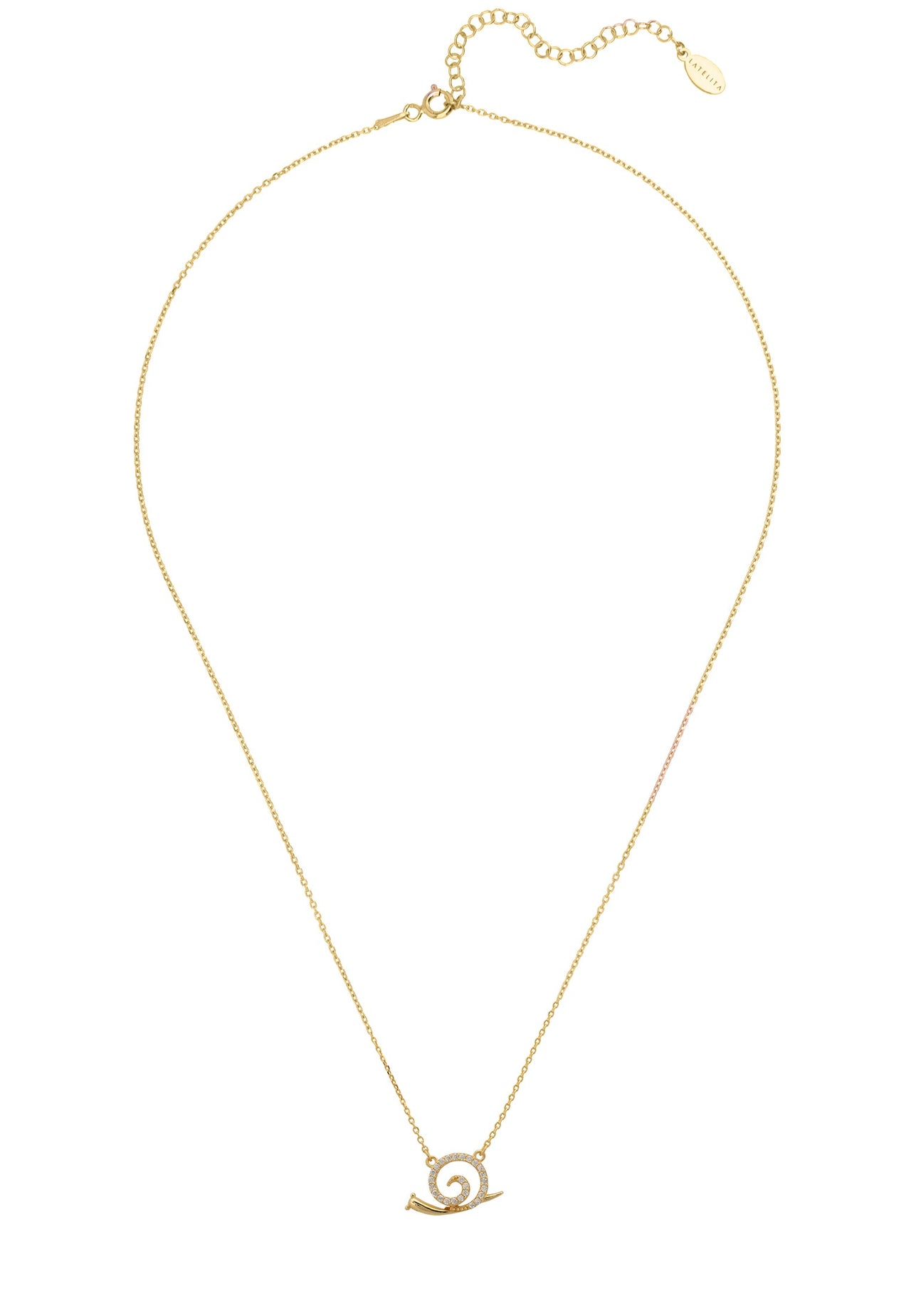 LATELITA - Snail Pendant Necklace Gold -