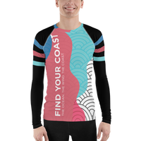 Thumbnail for FYC - Men's Dusk to Dawn Performance UPF Long Sleeve Rash Guard - 1 COLOR -