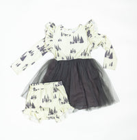 Thumbnail for Eclipse Kids - Long Sleeve Tulle Dress - Sasquatch - SIZES 2T THRU 11/12 -