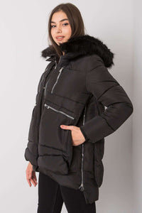 Thumbnail for NM - Detachable Faux Fur collar / hood Coat - 1 COLOR -