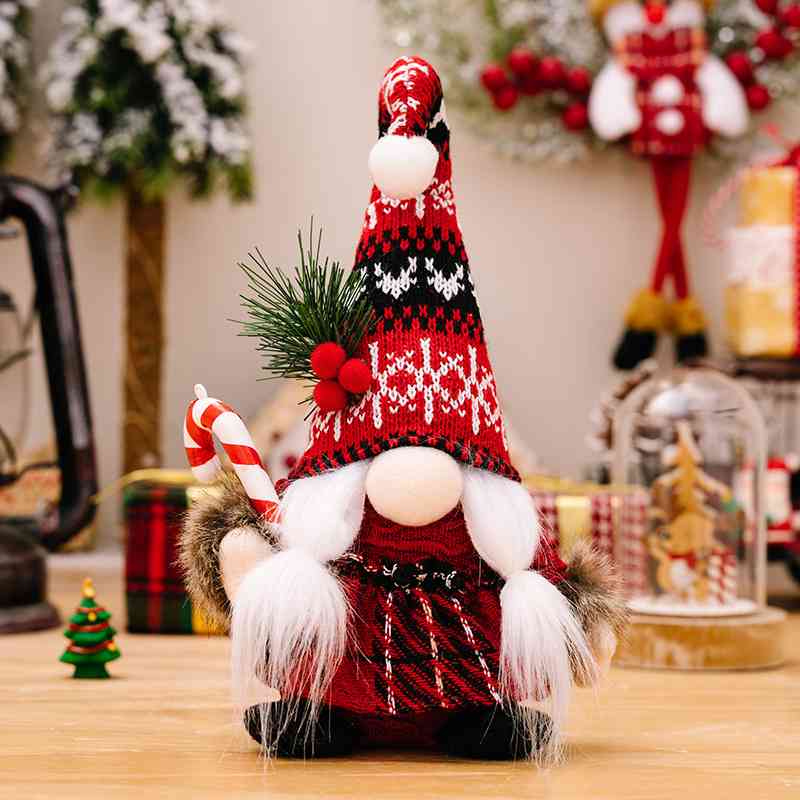 Pom-Pom Trim Pointed Hat Christmas Gnomes - 9.5" - T - 2 TYPES -