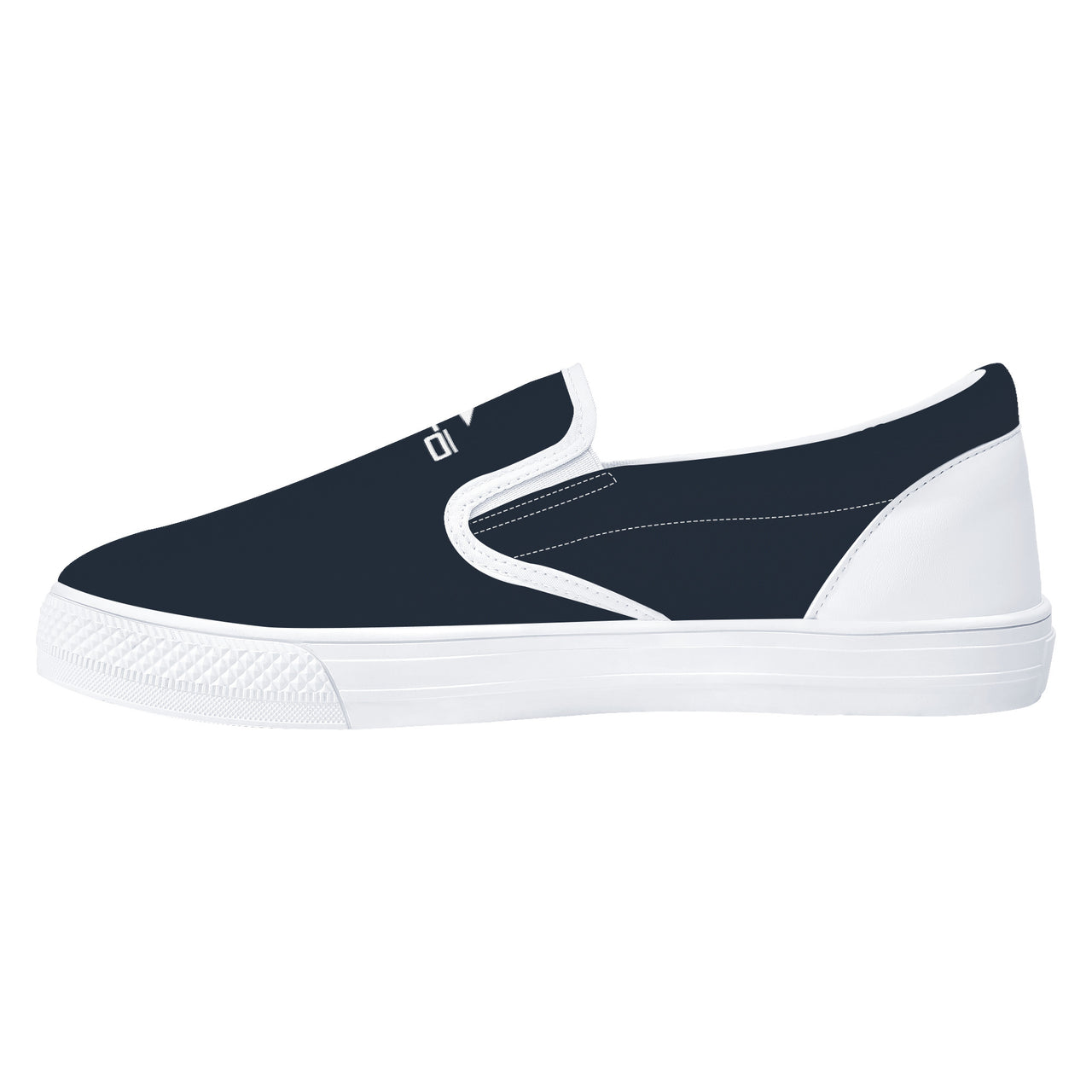 OOTO - DASH EN WHITE / DARK BLUE - D31 Slip-on Shoes - White soles - 1 COLOR -