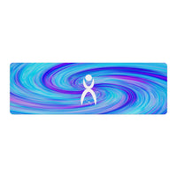 Thumbnail for OOTO - Yoga Mat - Glyphic on neon blue swirl -