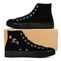 Thumbnail for OOTO - High Top Canvas Shoes - DOWNWARD ORBITAL FADE - Black soles - 1 COLOR -