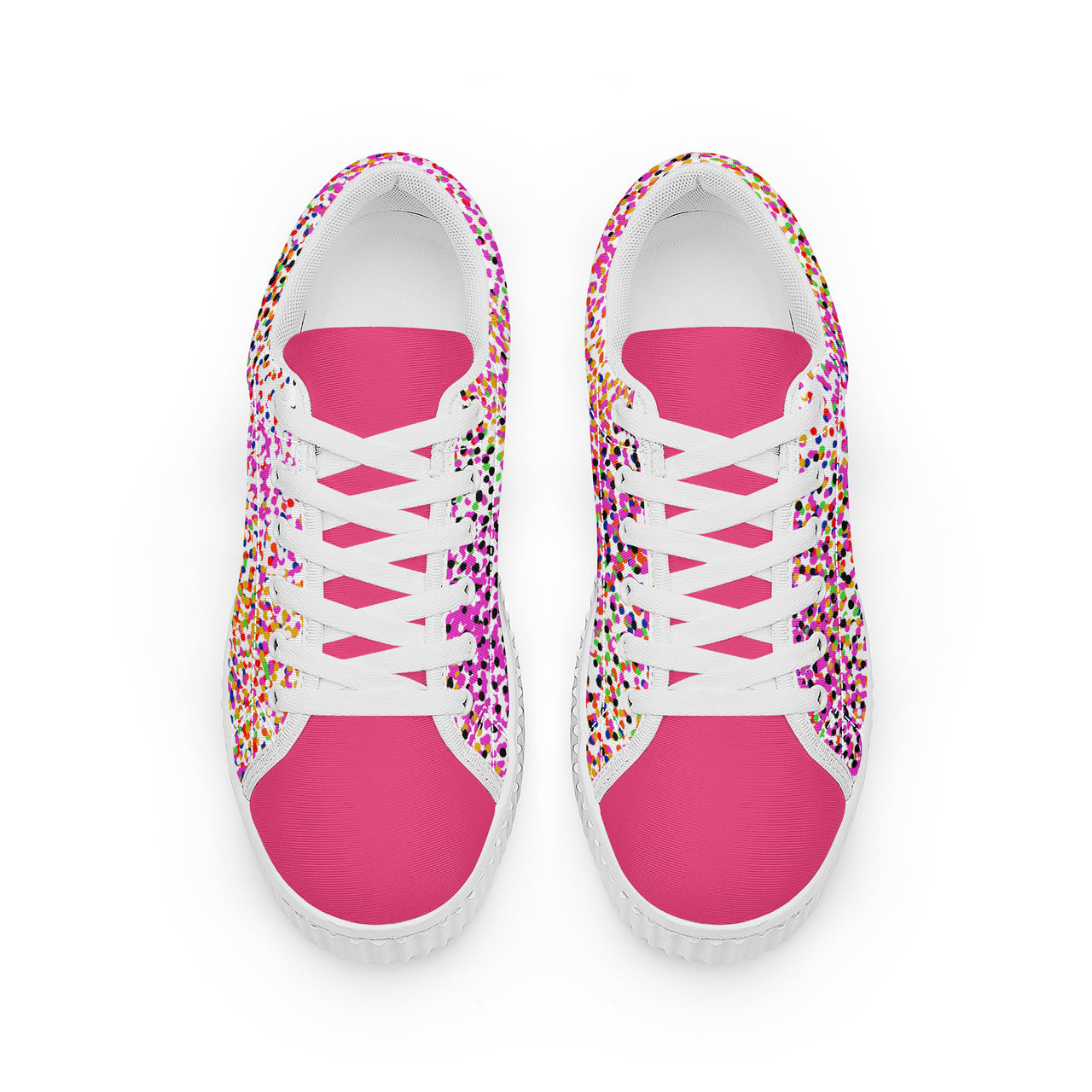 OOTO - CONFETTI IN PINK - Women's Low Top Platform Sneaker - 1 COLOR