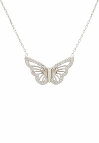 Thumbnail for LATELITA - Filigree Butterfly Necklace Silver -