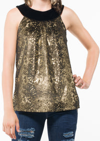 Thumbnail for Uwi Twins - Women's Sleeveless Gold Top - 1 COLOR -