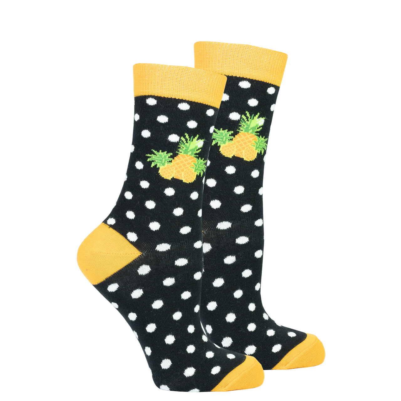 Women's Pineapple Dot Socks - 1 COLOR -