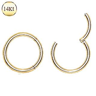 14Kt. Yellow Gold Seamless Clicker Ring - 8mm -