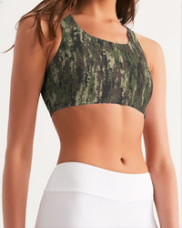 Thumbnail for Chaluisant - Graphic Camo Women's Seamless Sports Bra -