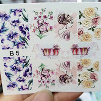 Thumbnail for 3D Acrylic Engraved / Relief - Flower Nail Stickers Embossed Flowers & Leaves - [27 DAY DELIVERY] -  Water Decals  - 19 STYLES! -