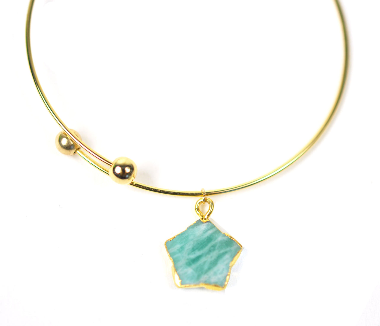 Gena Myint - Amazonite Star Adjustable Bangle Bracelet -