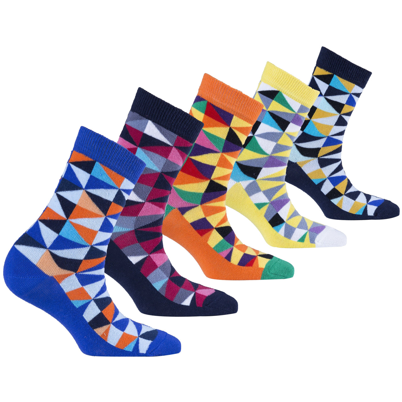 Kids Stylish Triangle Socks - 5 PACK -