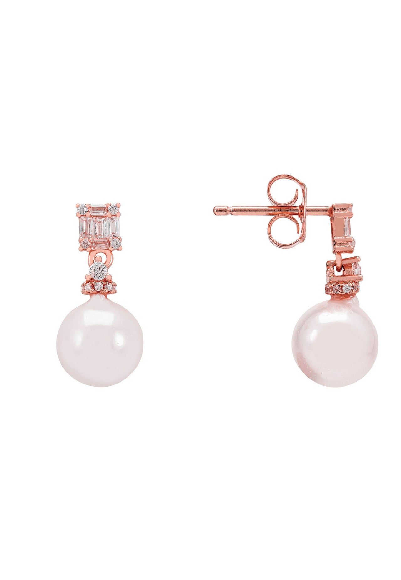 LATELITA - Delilah Pearl Earrings Rosegold -