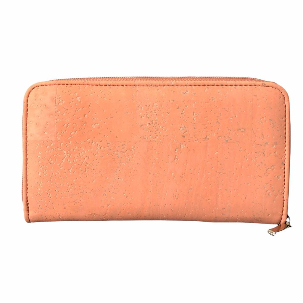 IKON SWEDEN - Cork Leather Zip Wallet - Salmon - 1 COLOR -