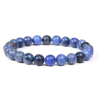 Thumbnail for Natural Healing Energy Labradorite Bracelet Polished 8 Mm Lapis Lazuli Beads Bangle Elastic Pulsera Jewelry - 37 COLORS -